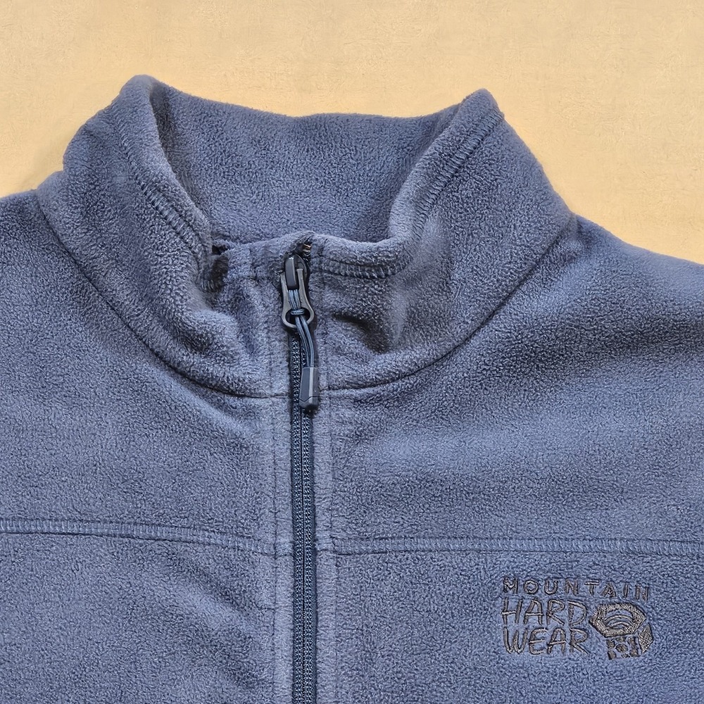 MOUNTAIN HARD WEAR Embroidered Logo Mens M Fleece Lightweight Jacket Full Zip - Picture 3 of 15